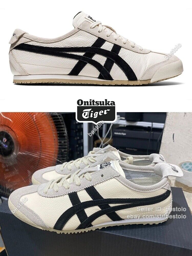 Best Seller: Onitsuka Tiger Mexico 66 Sneakers Birch/Black Unisex Running Shoes