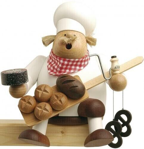 Sitting Baker with Cakes and Breads German Incense Smoker