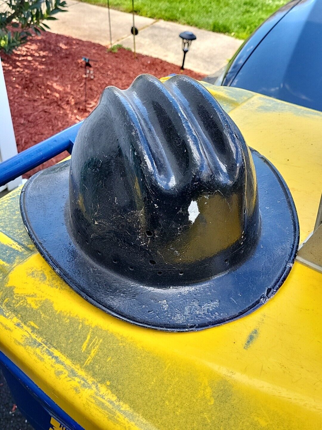  Black Fireman\'s Helmet Hard Boiled UNKNOWN MAKER