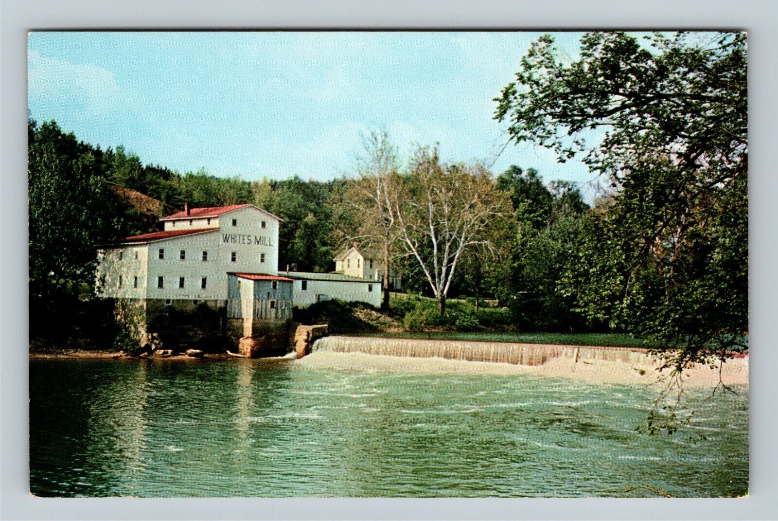 Athens OH, Historic White's Mill, Ohio Vintage Postcard