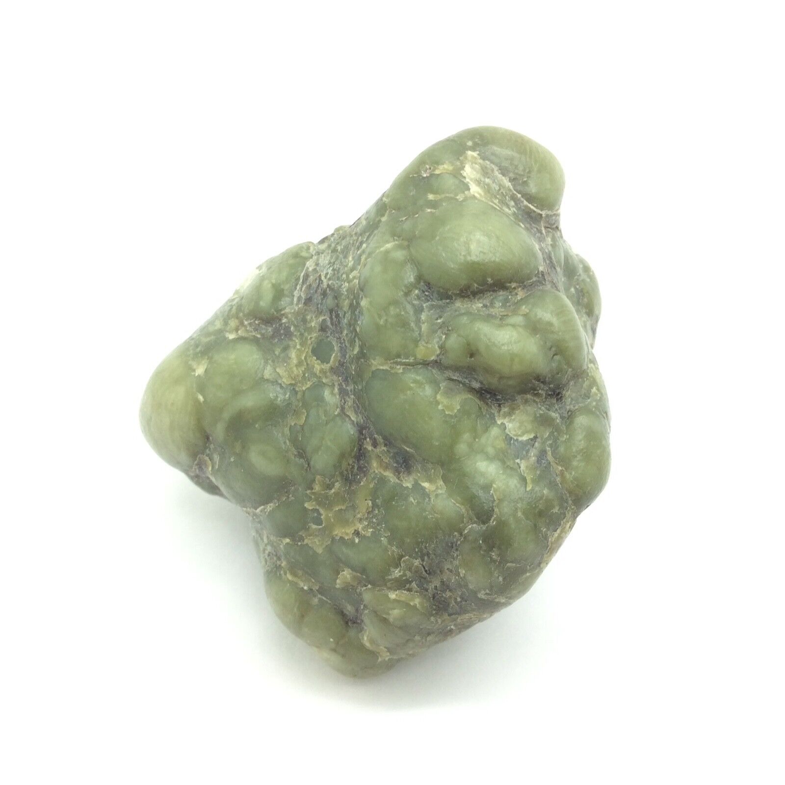Mendocino Botryoidal Nephrite Jade Specimen Green Bubble River Gem Stone CA #26