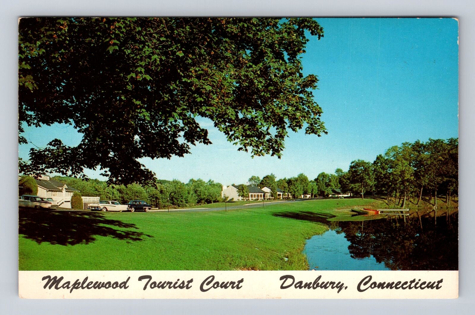 Danbury CT-Connecticut, Maplewood Tourist Court, Advertising, Vintage Postcard
