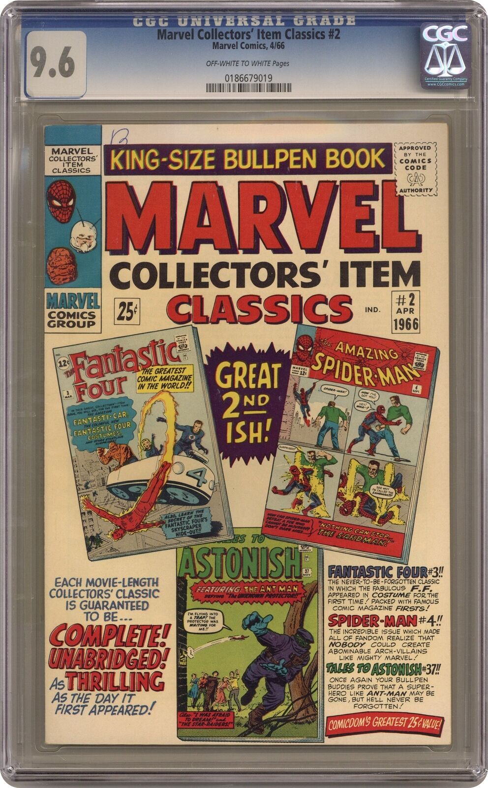 Marvel Collectors Item Classics #2 CGC 9.6 1966 0186679019