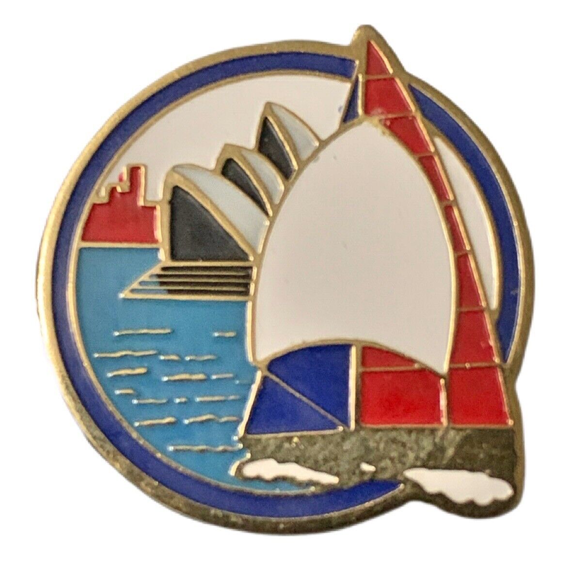 Vintage Sydney Harbour Sydney Opera House Australia Scenic Travel Souvenir Pin
