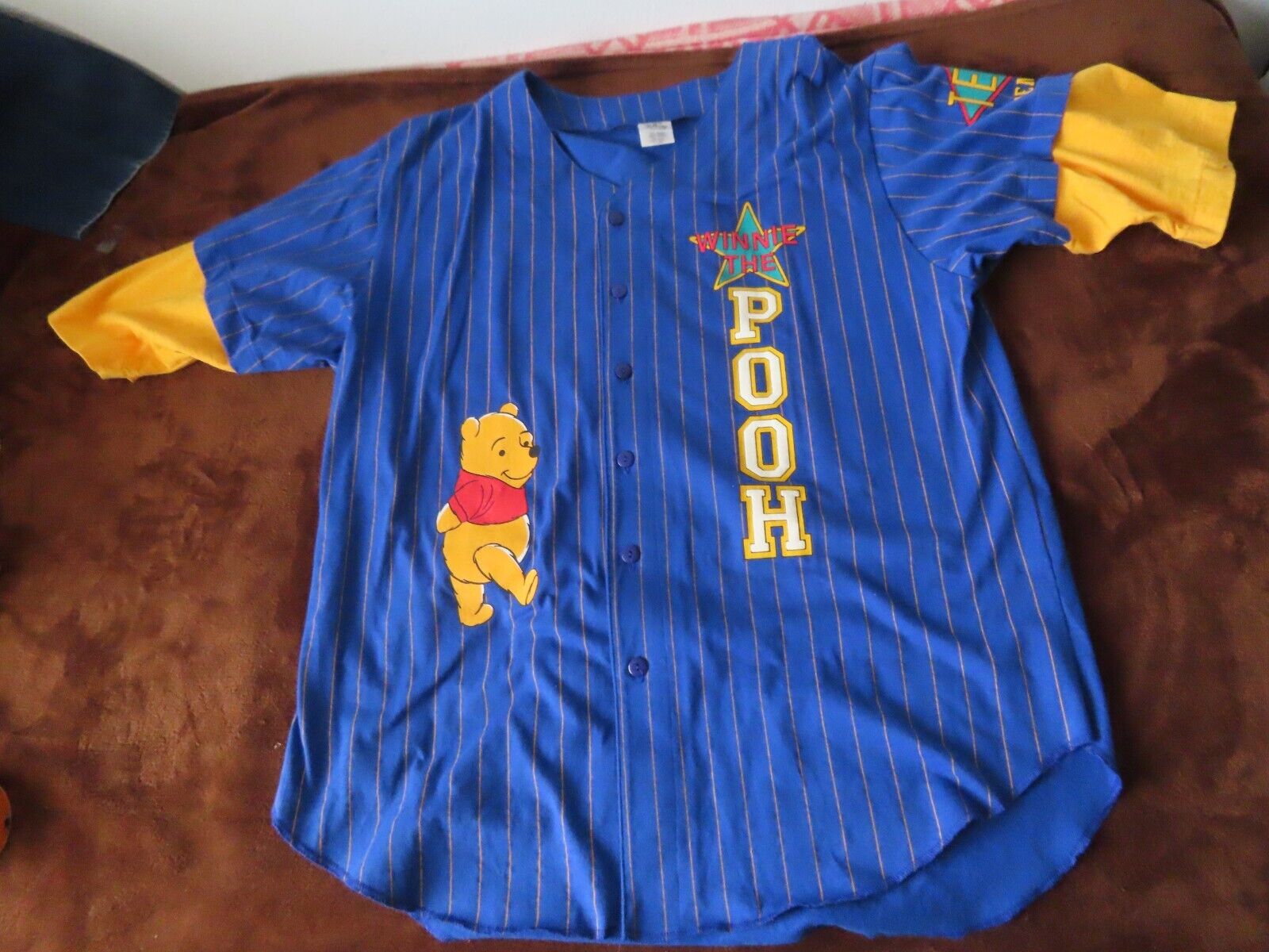 Vintage rare disney store Winnie The Pooh Baseball Jersey made in usa XL