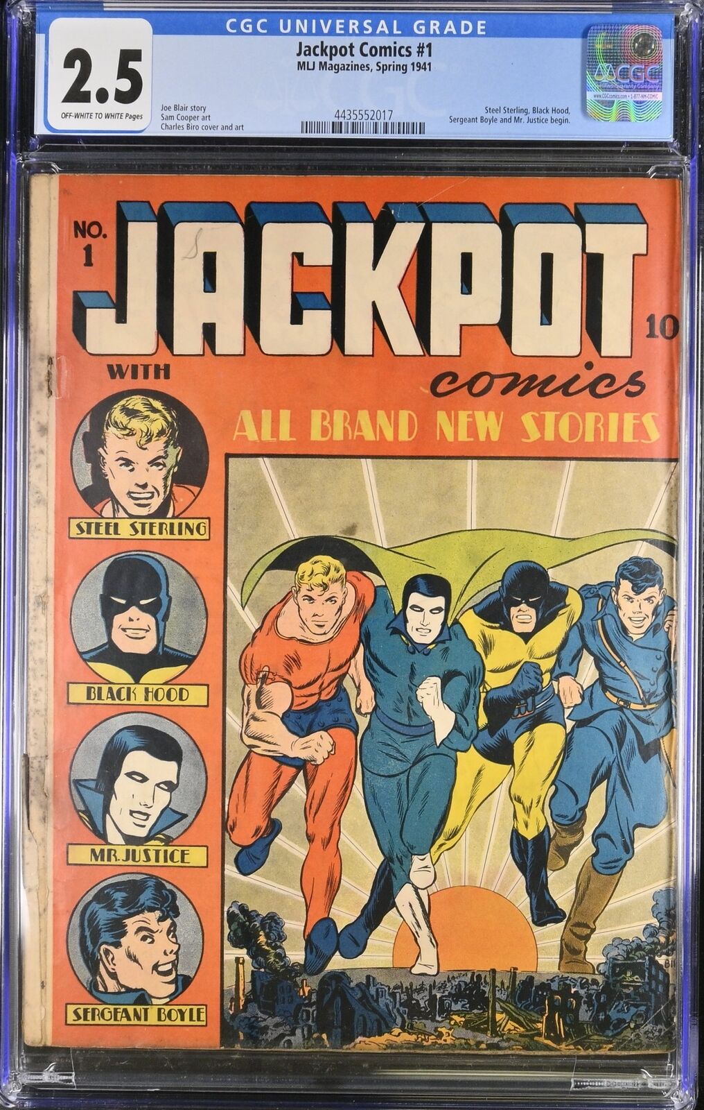Jackpot Comics (1941) #1 CGC GD+ 2.5 Off White to White Archie 1941