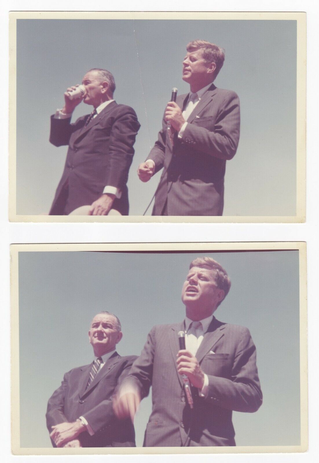 1960 John F Kennedy LBJ Grand Prairie Texas Campaign Photo Photographs