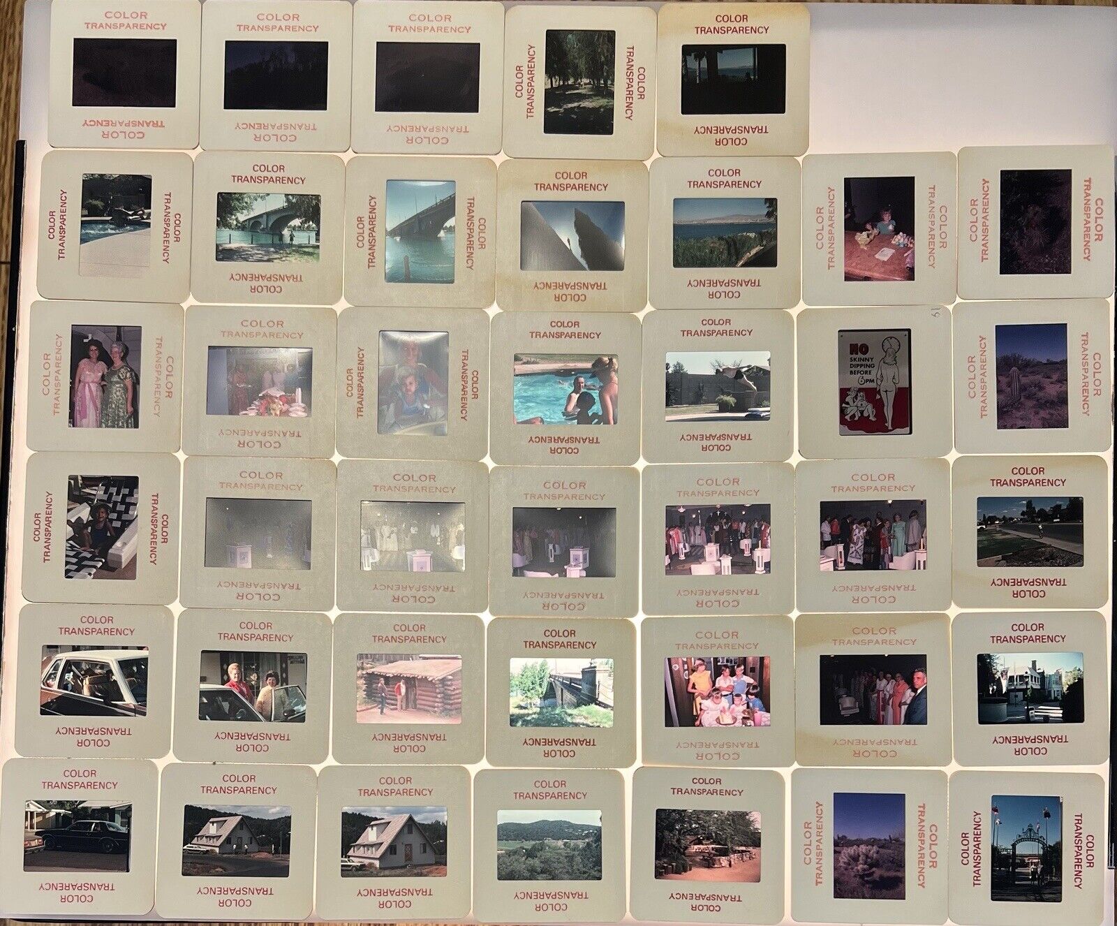 VTG 1980s Mid Century 35mm Photo Slide Lot (40) Family Vacation