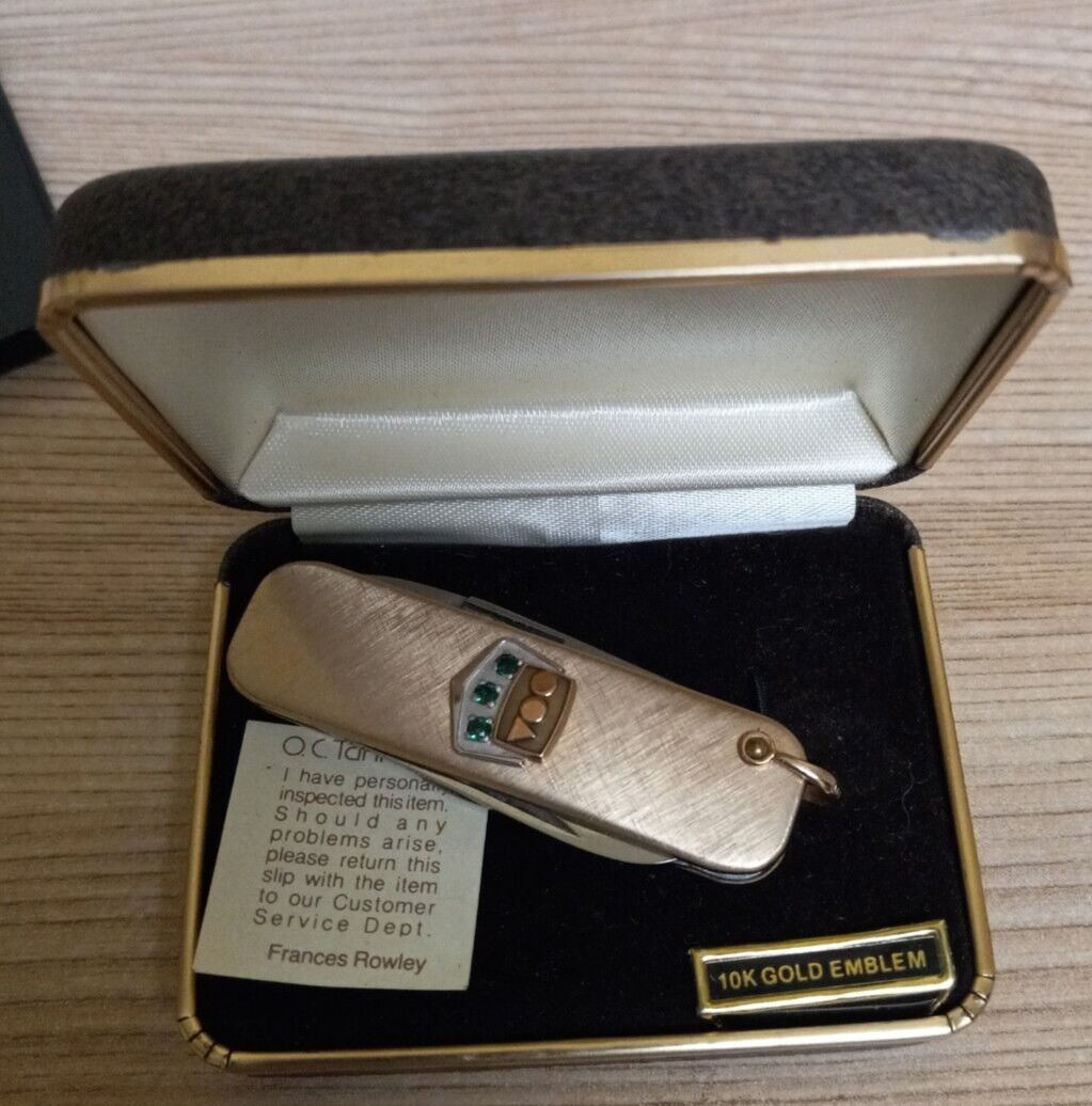 Vintage Gold Filled Giesen And Forsthoff Pocket Knife w/ 10k Gold Emblem