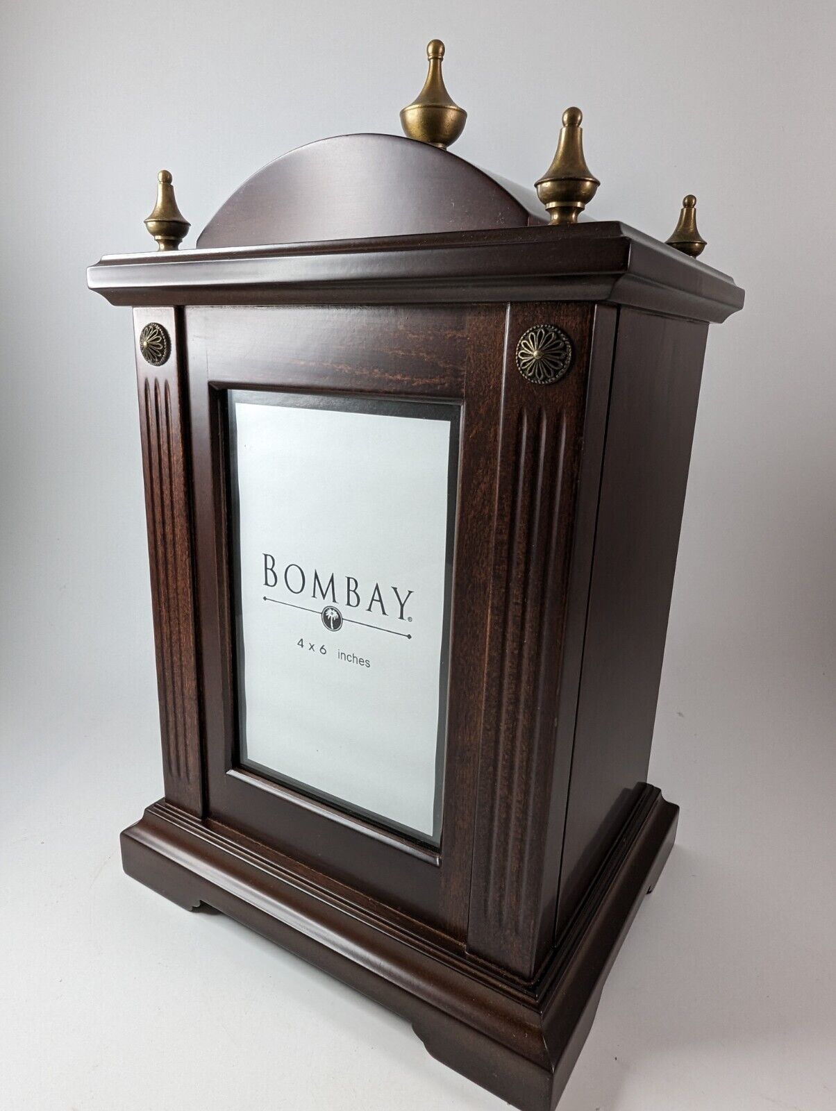 Vintage Bombay Company Photo Album Book Keepsake Display Box with Brass Finials