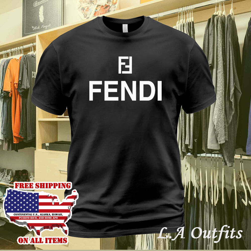 FENDI Design Print Edition Man's & Woman T-Shirt USA Size 