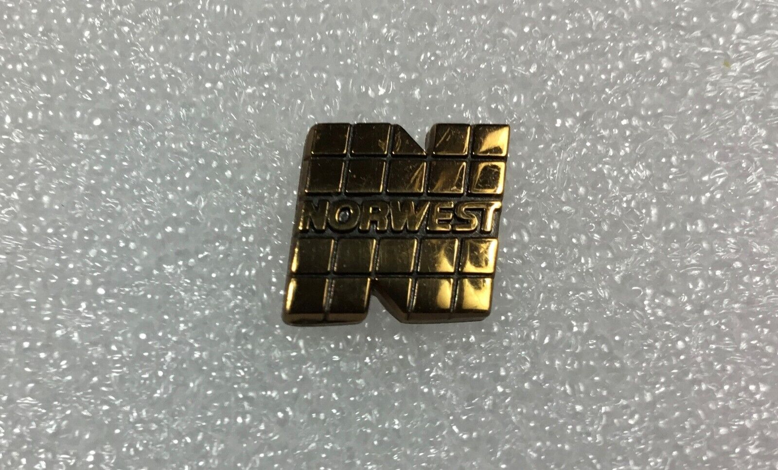 Pin, Vintage Norwest Banks,  May 1983, collectible, brass