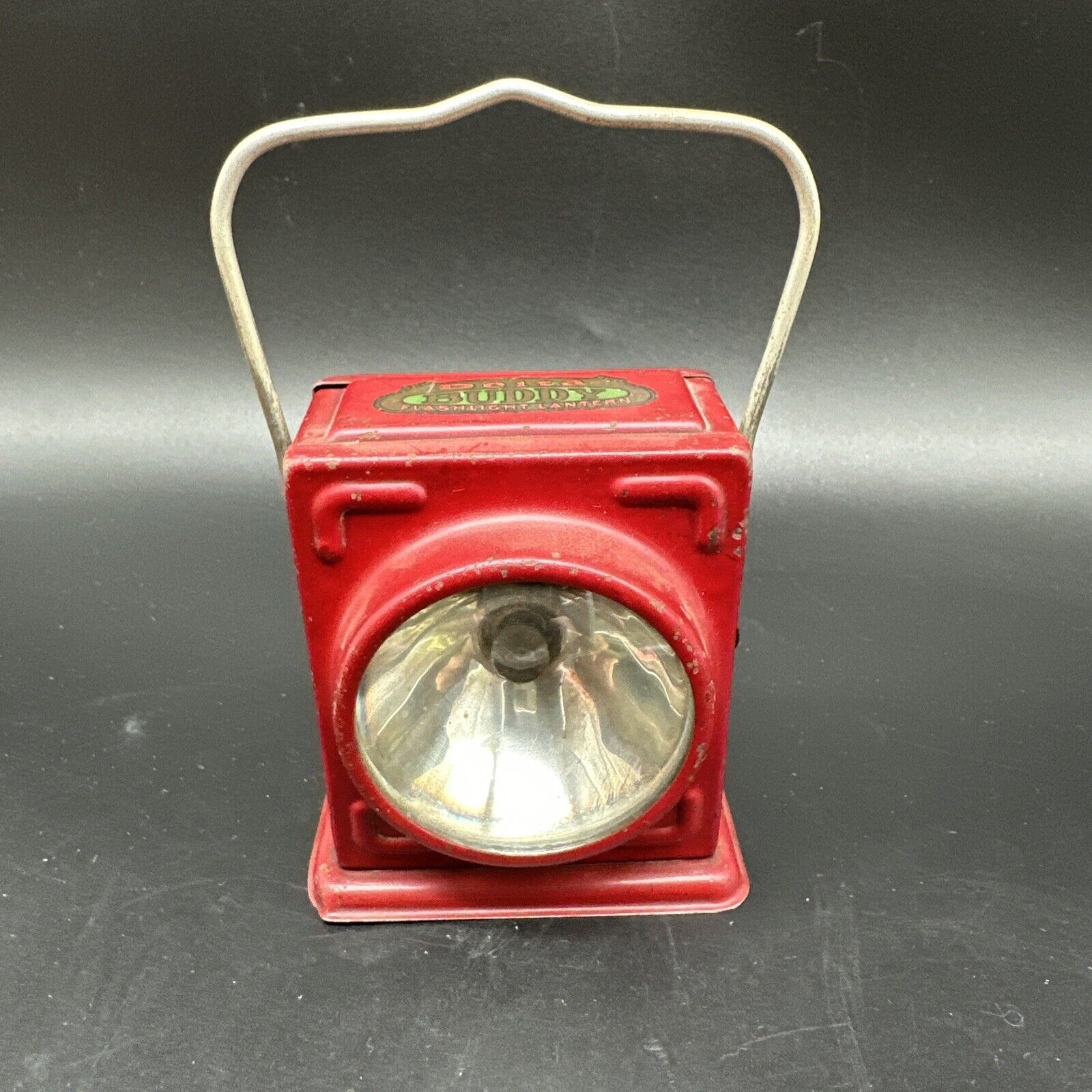 Antique 1920’s Delta Buddy Box Lantern / Flashlight Metal Handles Hang Or Hold