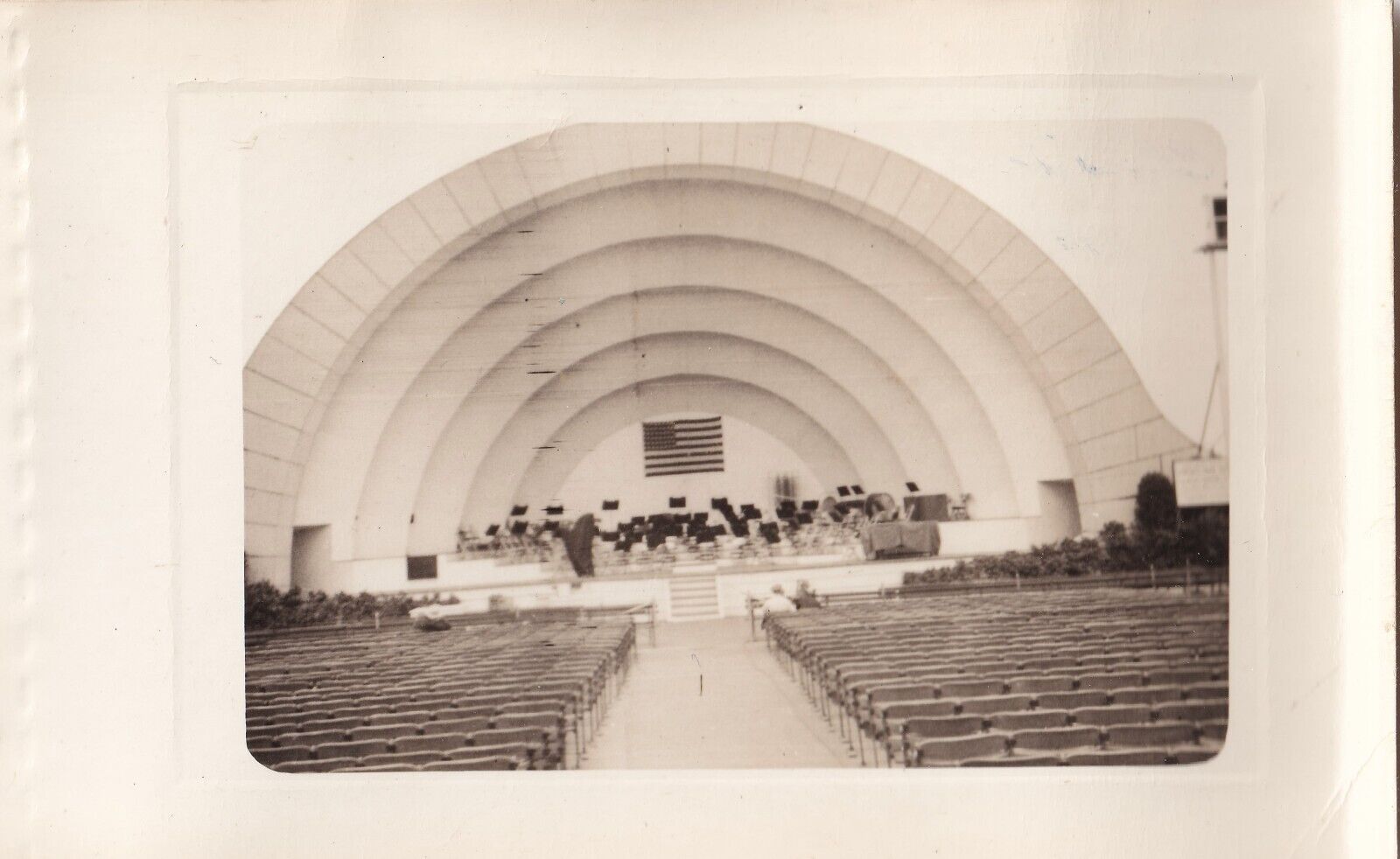 Vintage Found B&W Photograph Grant Park Band Stand Chicago, Illinois 1941