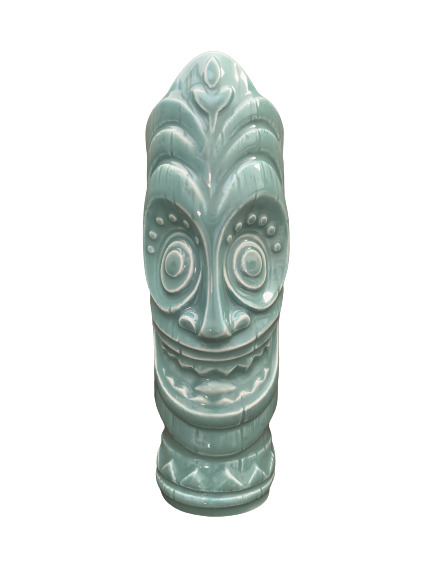 Disney Polynesian Village Resort Green Tiki Mug Glass Totem 4th Edition RARE