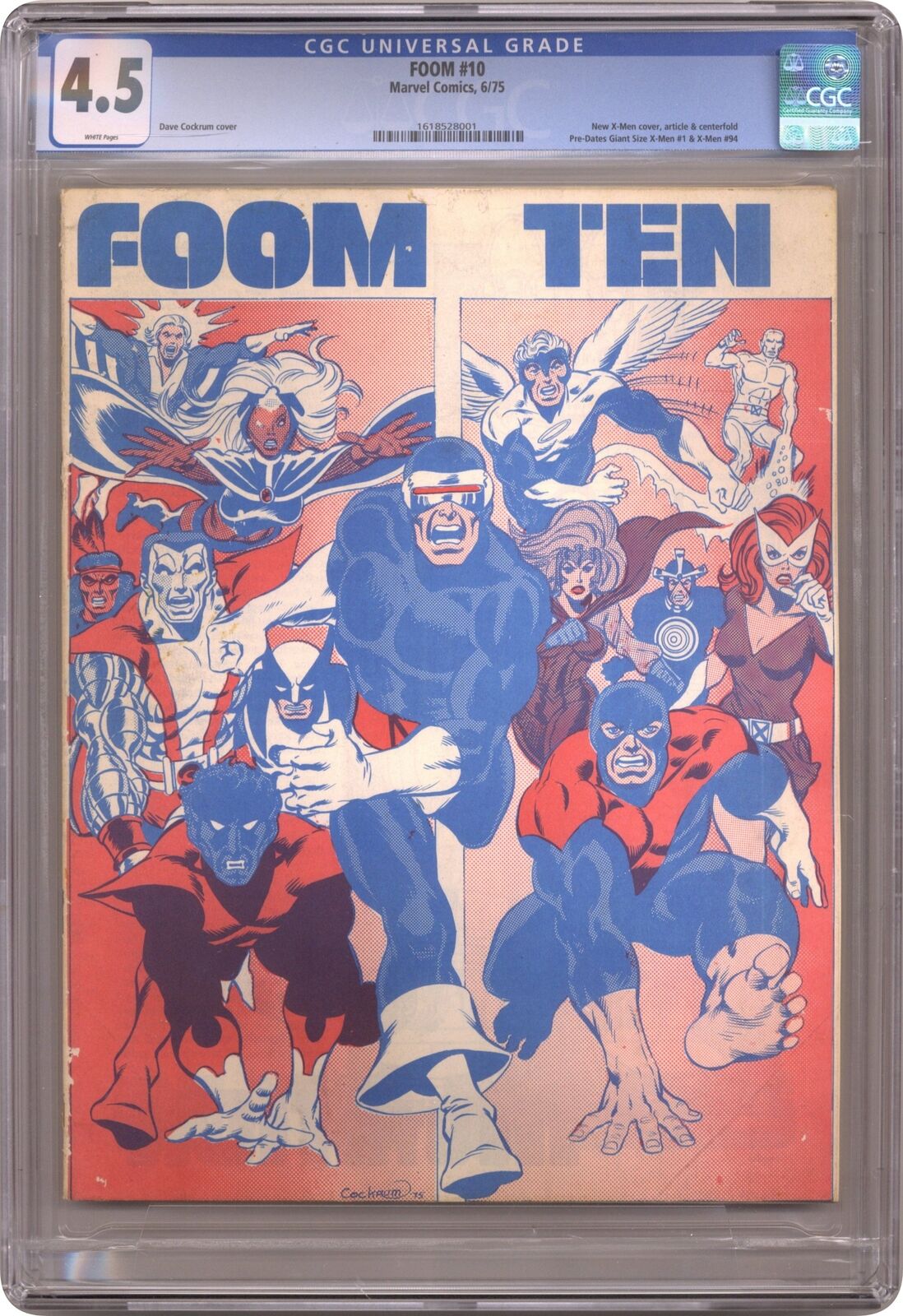 FOOM #10 CGC 4.5 1975 1618528001 Early app. new X-Men