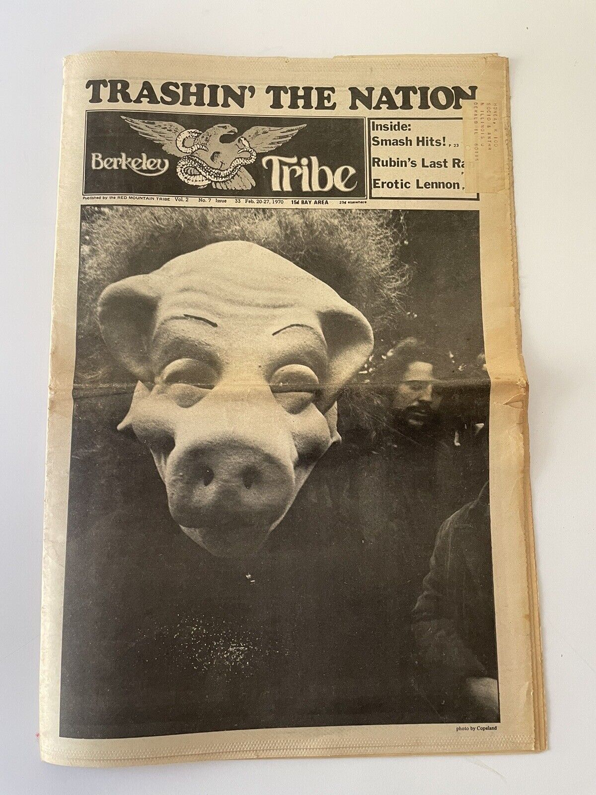 Berkeley Tribe Newspaper Feb 1970 Trashin The Nation Counter Culture