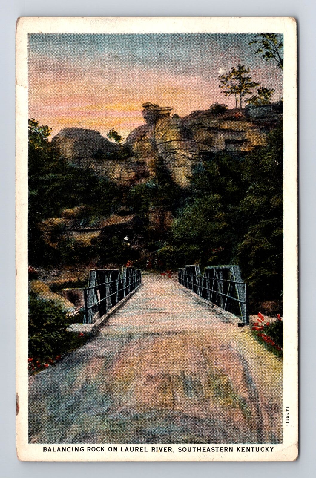 KY-Kentucky, Balancing Rock On Laurel River, Antique Vintage c1924 Postcard