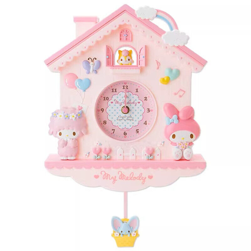 My Melody Wall Clock Cinnamoroll Cute Decorative Collection Anime Gift Bedroom