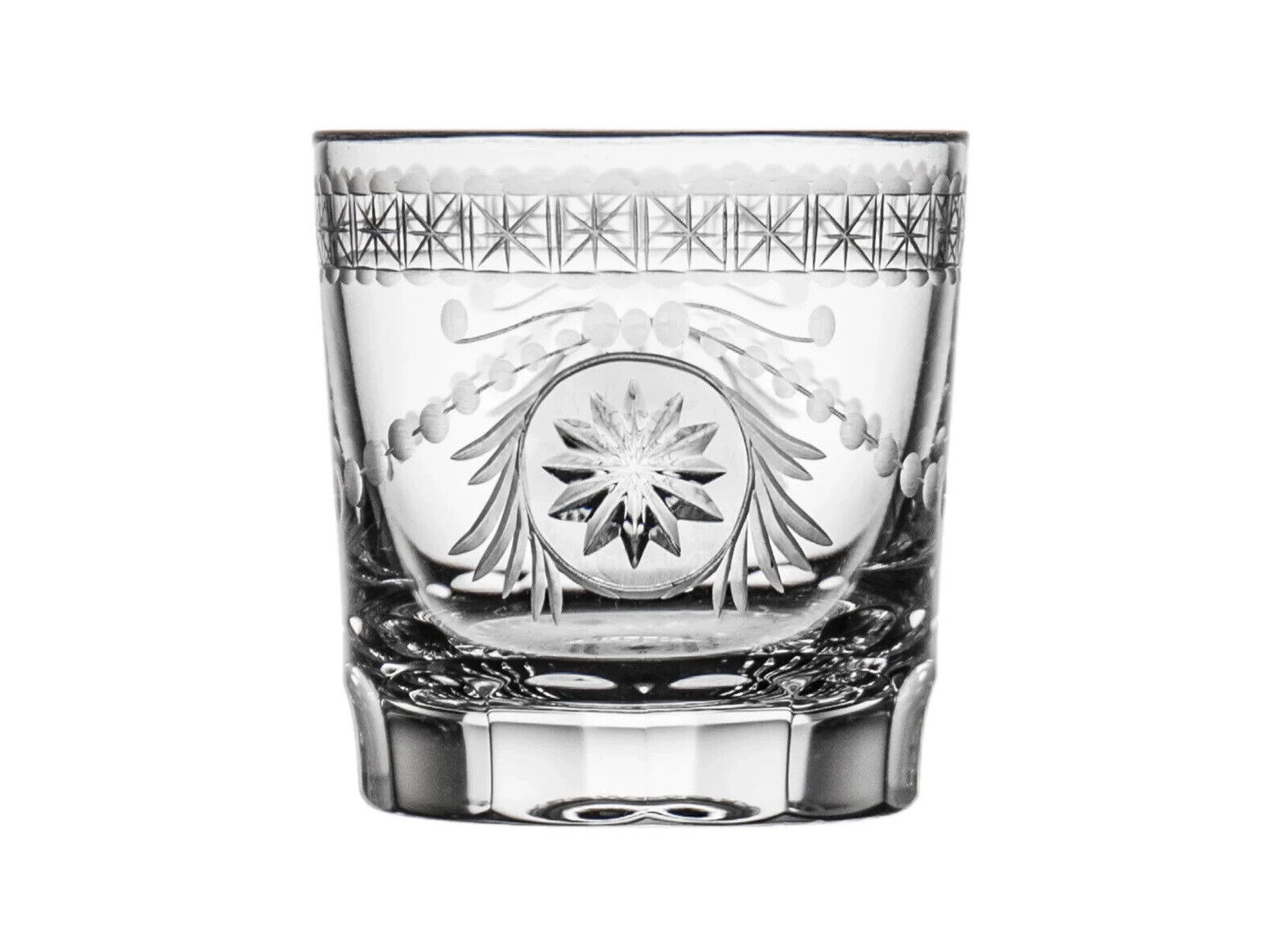 William Yeoward Jenkins Pearl Shot Glass Etched Engraved Crystal