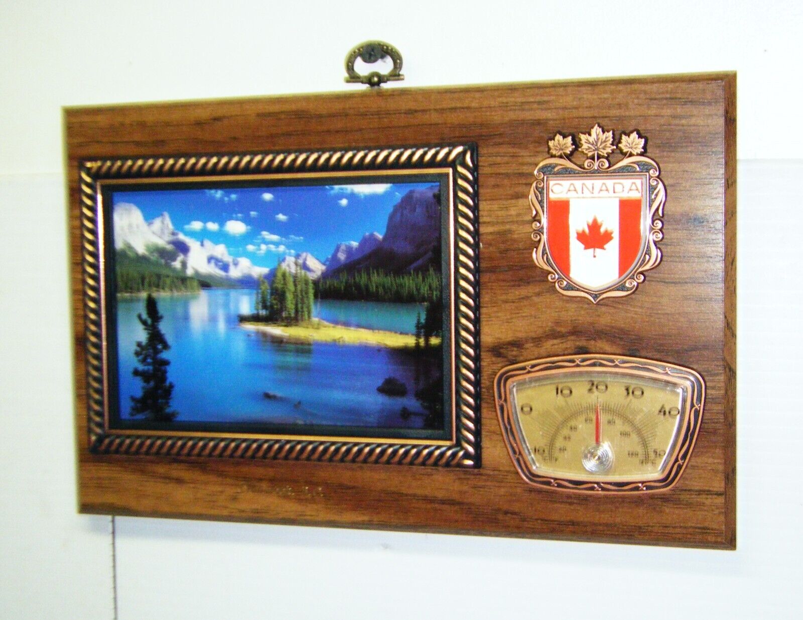 Vintage Cranbrook, B.C. Canada Plaque Thermometer