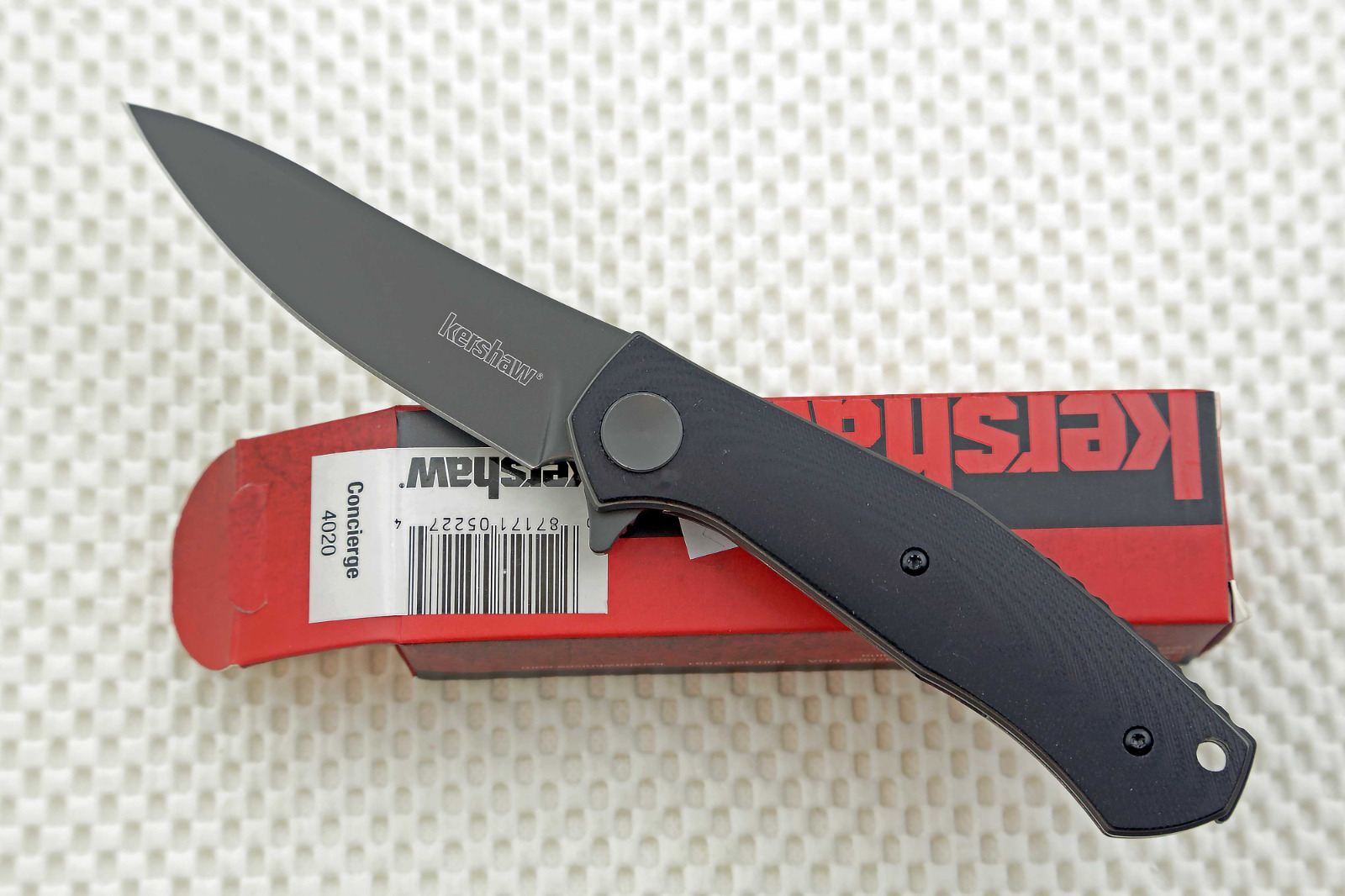 * KERSHAW 4020 Concierge Folding Pocket Knife Black G10 Manual opener NIB