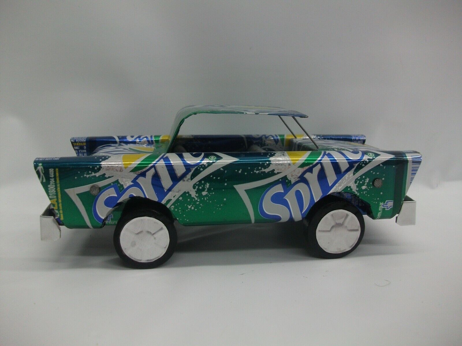 Handcrafted Sprite Soda Pop Can Car Handmade Upcycled Decor Man Cave Display