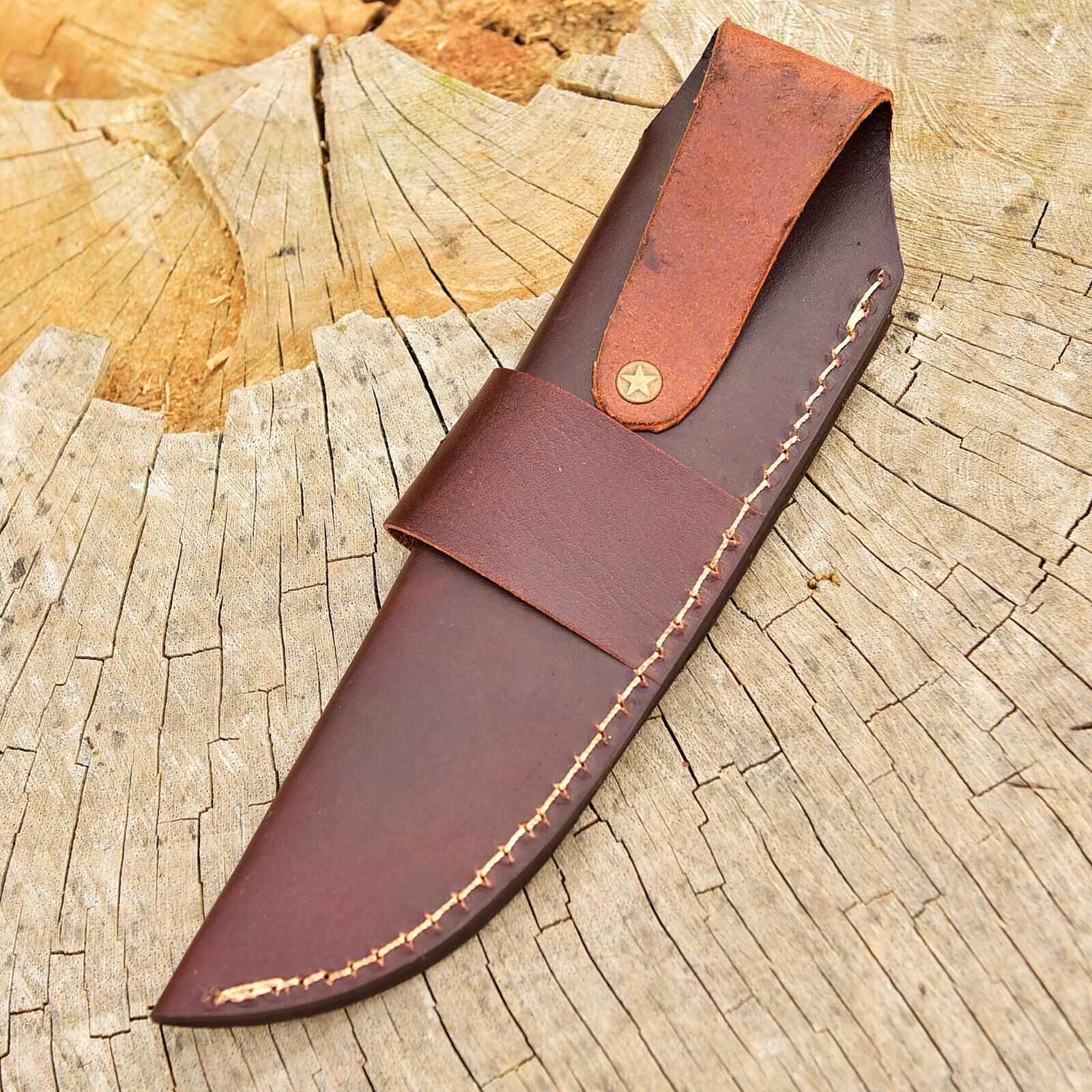 9'handmade fixed blade knife sheath hunting skinner blade knife leather sheath