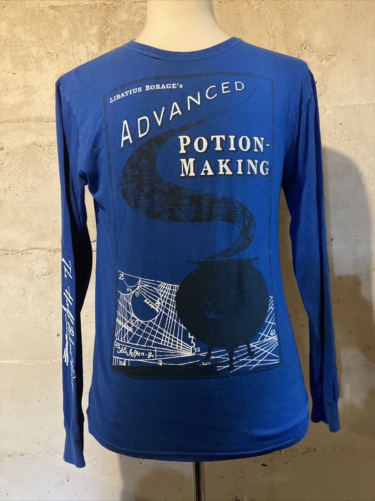 Harry Potter Long Sleeve Shirt Advanced Potion Making Blue Adult M Wizarding