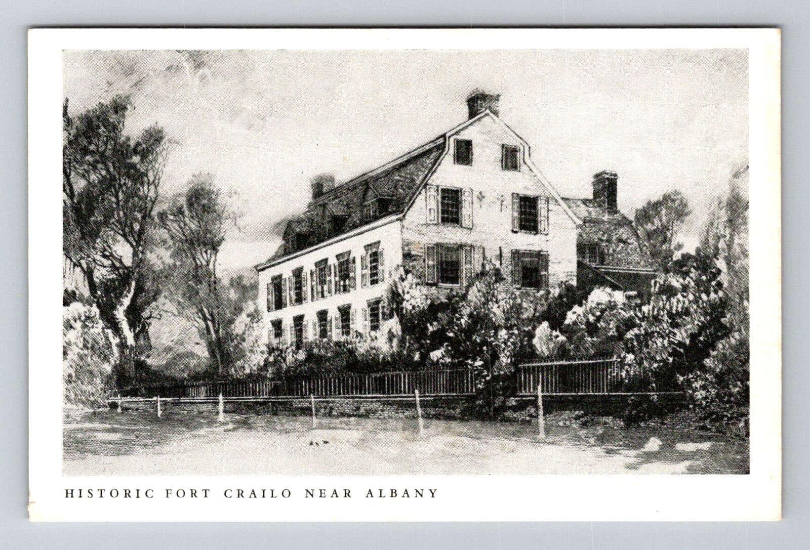 Albany NY-New York, Fort Crailo Vintage Souvenir Postcard