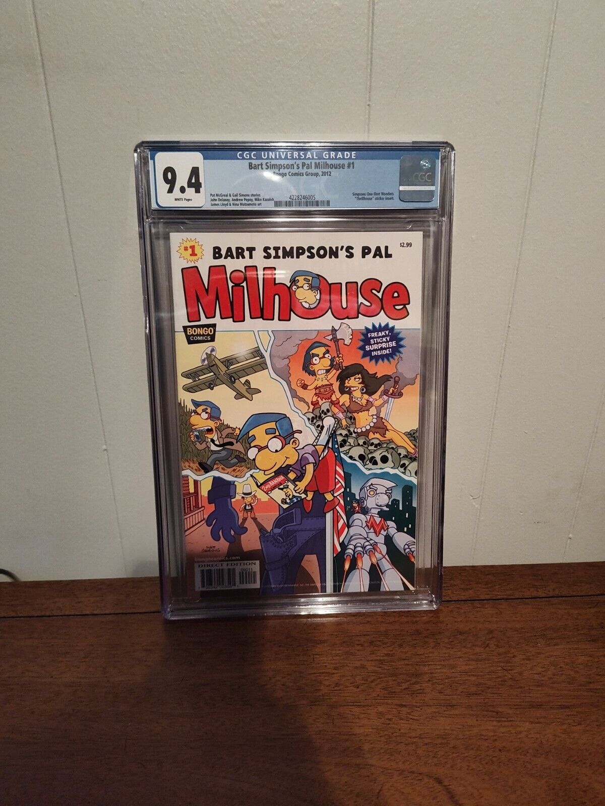 Bart Simpson's Pal Milhouse #1 CGC 9.4 - w Sticker Insert (2012)
