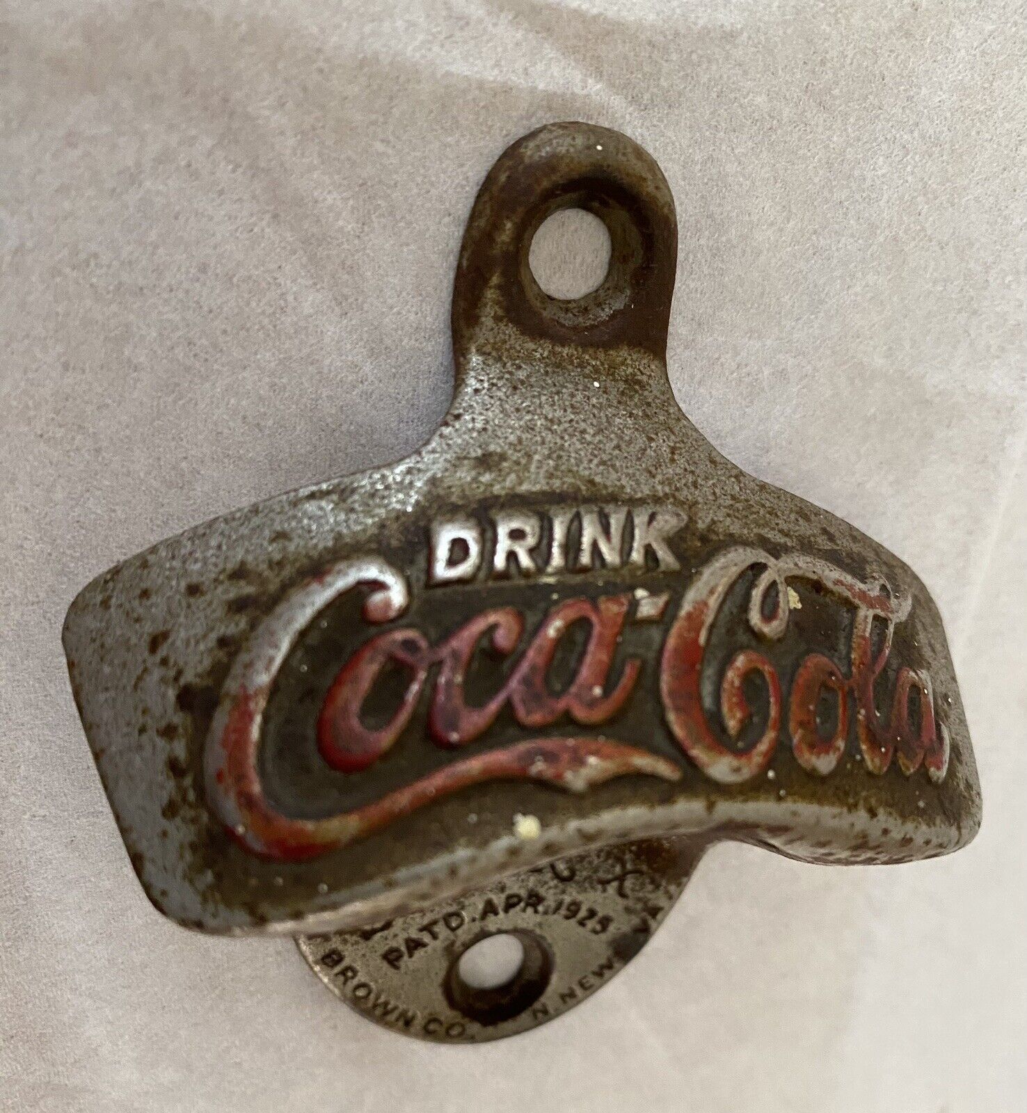Antique COCA COLA Starr X Wall Mount Bottle Opener USA - 1925 Pat.