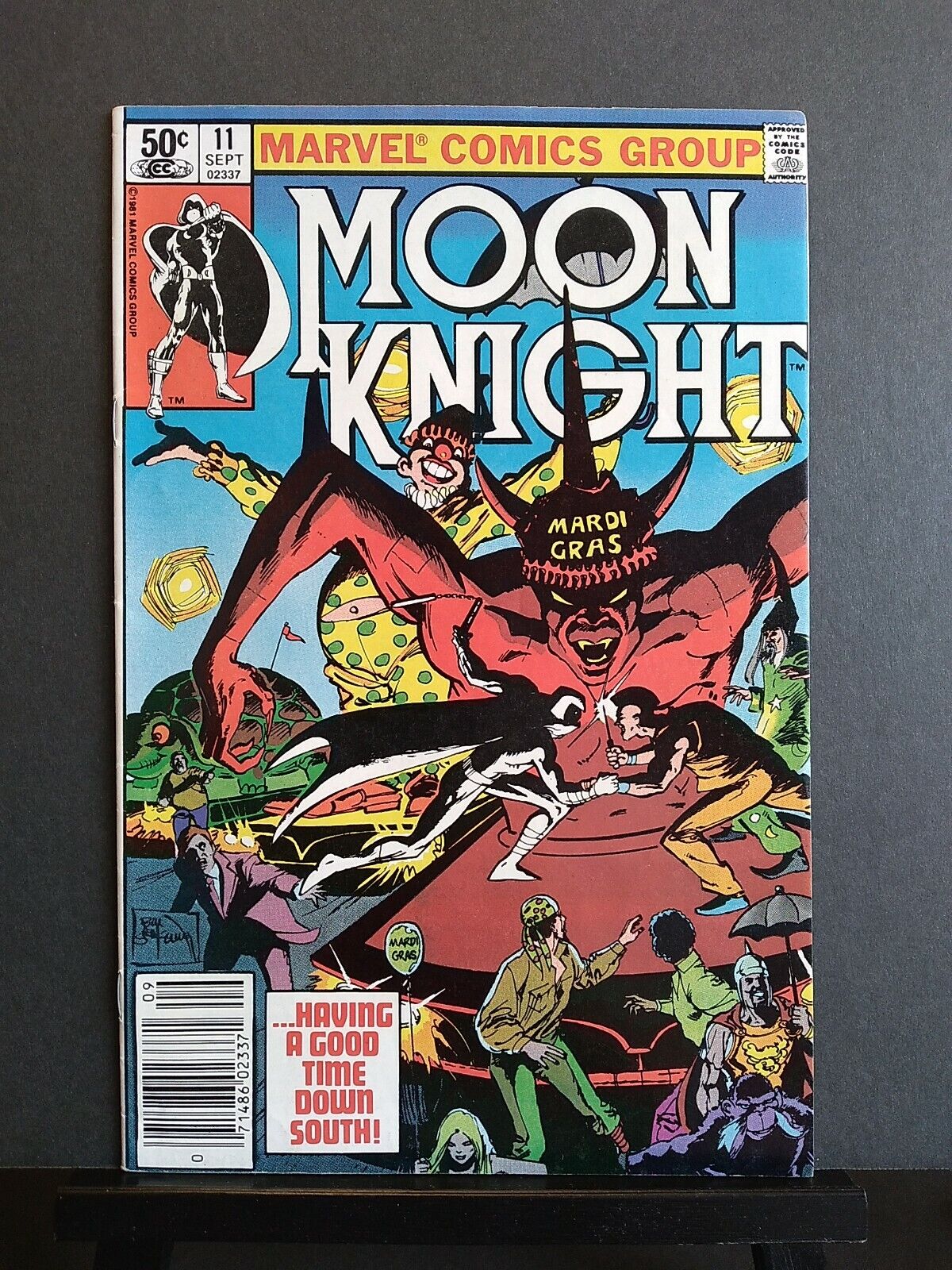 Moon Knight #11 VF-  (1980 Series, Newsstand) Mardi Gras New Orleans Cajun Creed