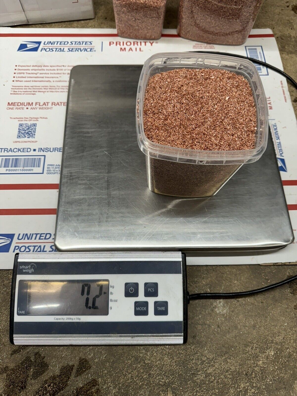 7 Lbs  Pounds 99.9%  Copper Shavings Chop Grain Casting Smelting Granulate