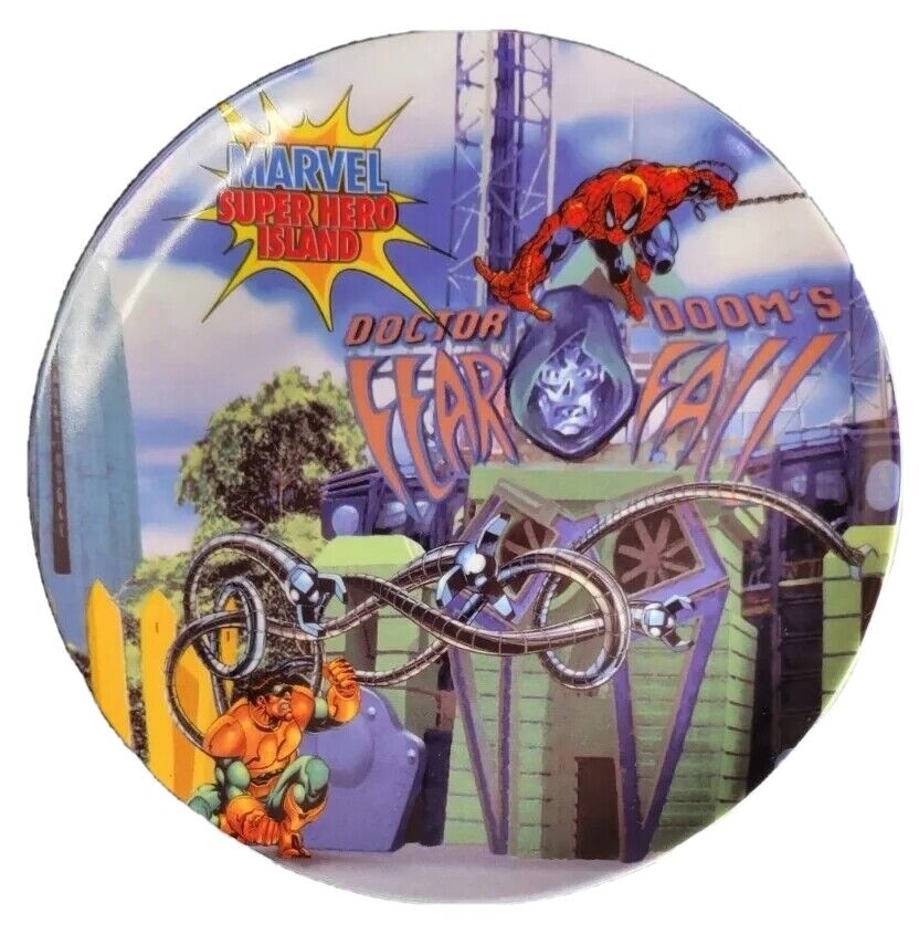 Collector\'s 1999 Marvel Island Plate Universal Studio VTG Spiderman Doc Octopus