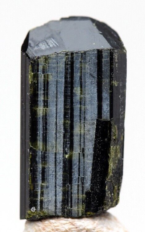 EPIDOTE Specimen Green Crystal Cluster Mineral PERU w/ ID card
