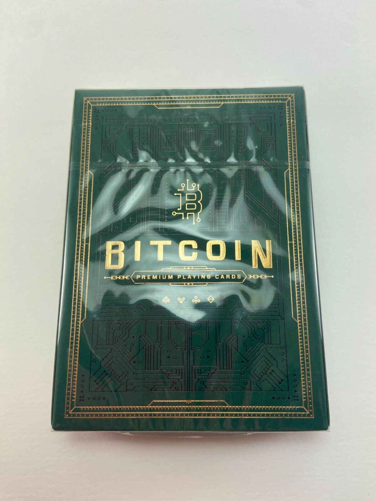 Bitcoin Limited Cash Edition Green w/Gold Foil Playing Cards by IOP52 - SEALED