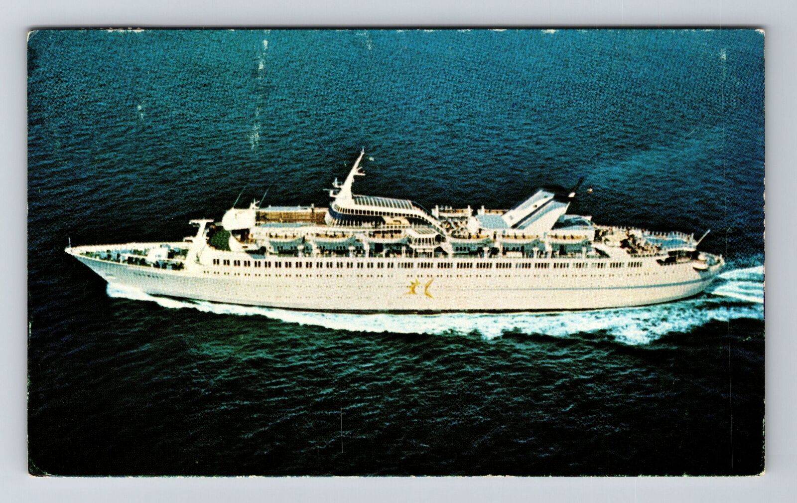 MS Skyward, Ships In The Water, Transportation, Vintage Postcard