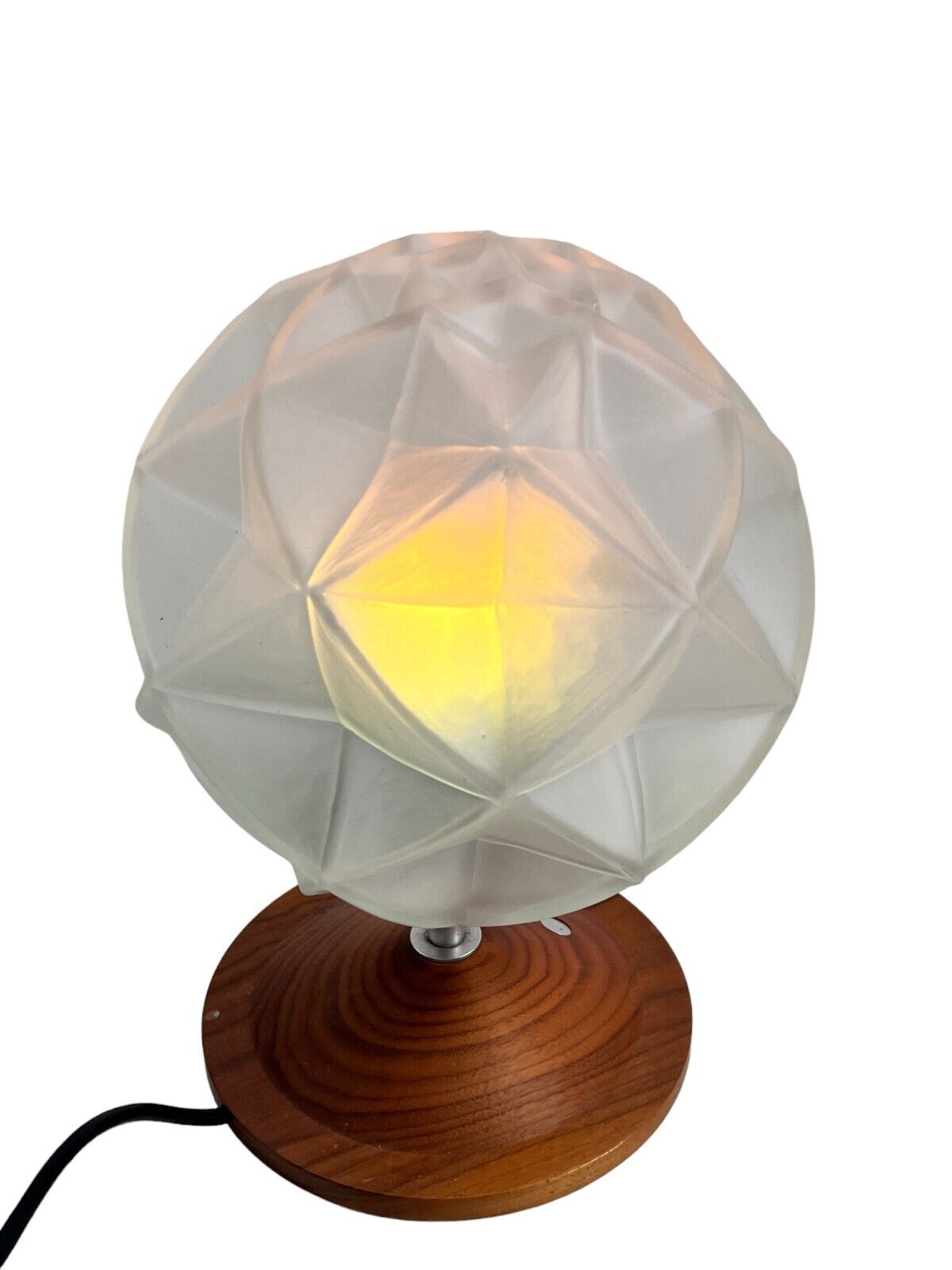 French Art Deco Geometric Sphere Table Lamp MCM