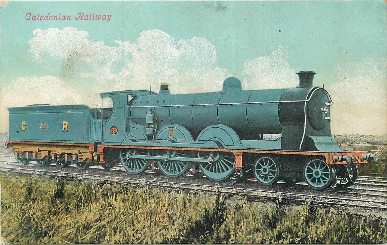 Postcard UK Scotland  Caledonian Railroad Train 23-5697