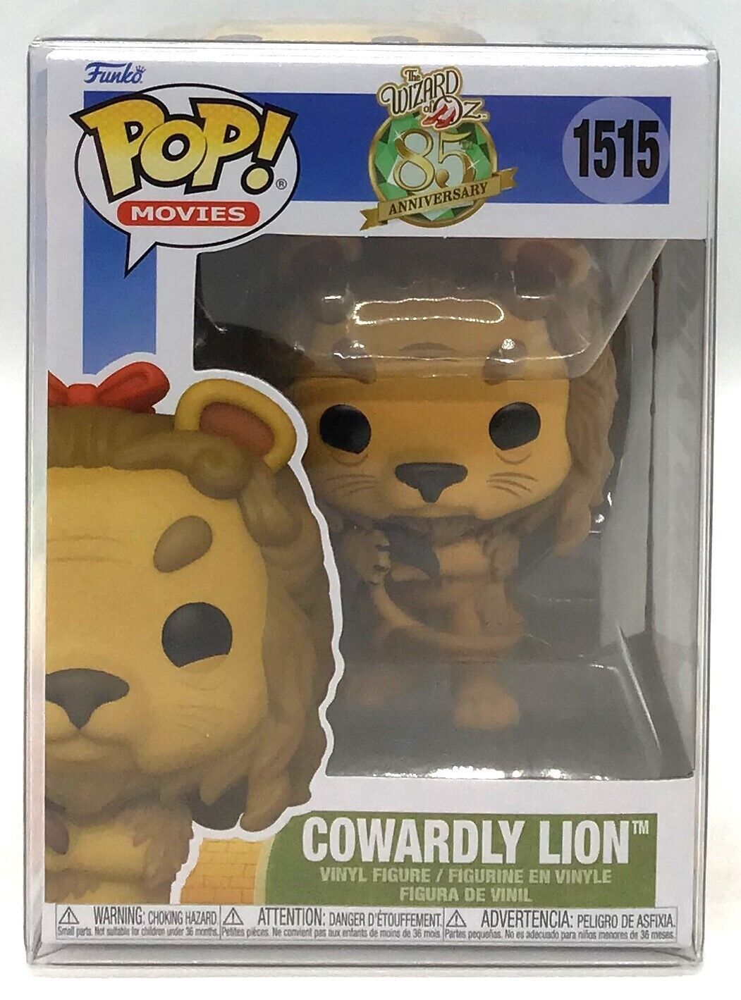 Funko Pop The Wizard of Oz 85th Anniversary Cowardly Lion #1515 with Protector