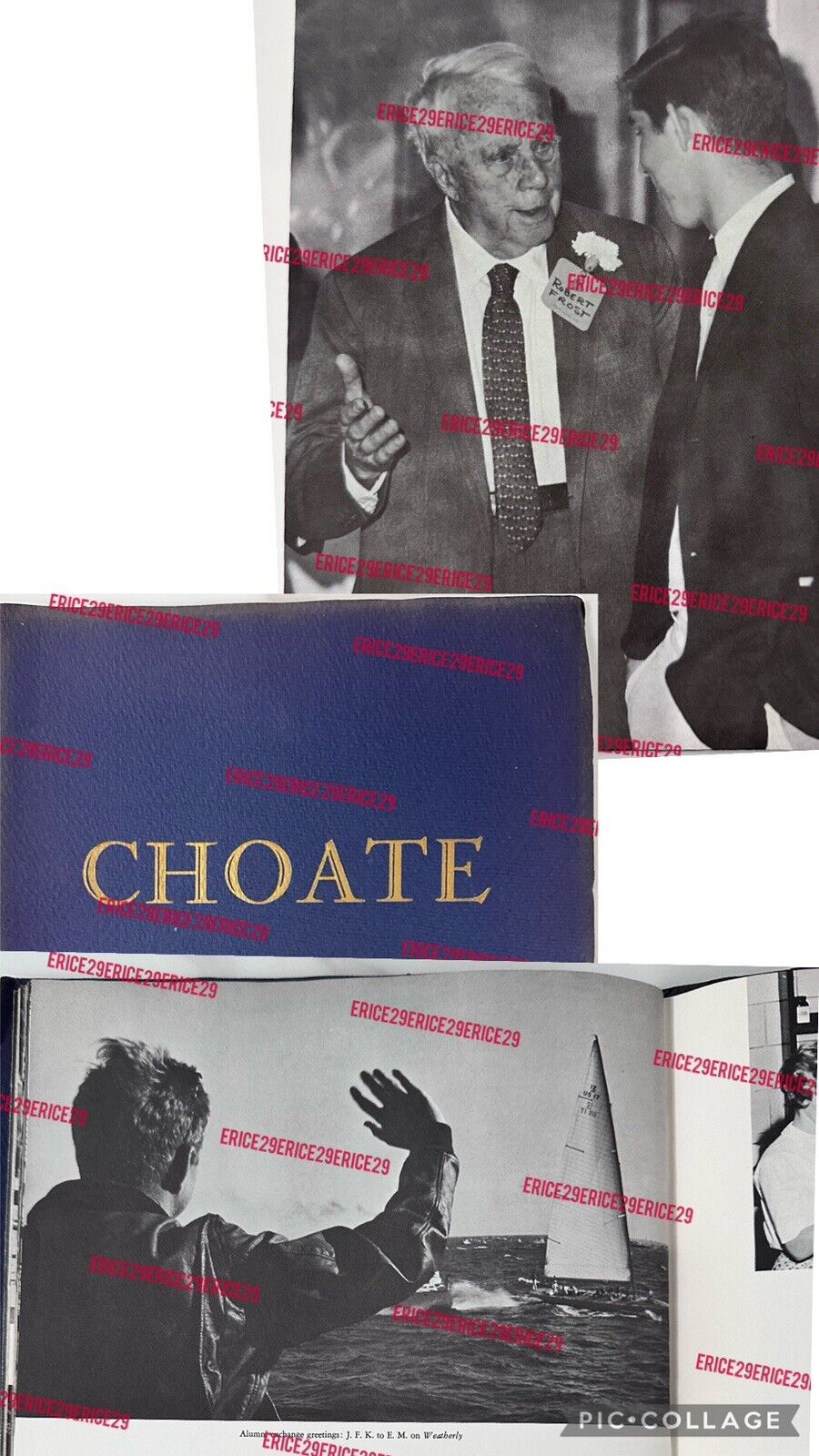 Choate School Wallingford, CT 1960’s Catalog Robert Frost & John F. Kennedy
