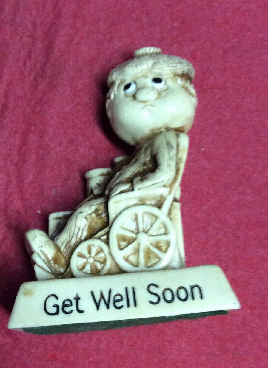 Vintage 1975 Get Well Soon.  R & W Berries Co Statue# 752   Made In U.S.A