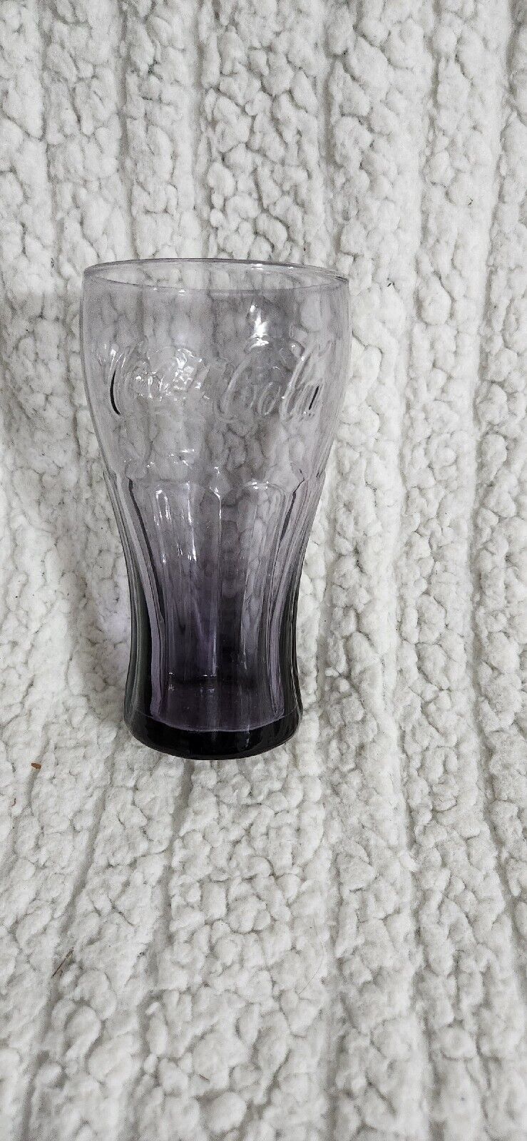 Vintage Coca Cola Coke Original Purple Contour 16oz Drinking Glass Tumbler