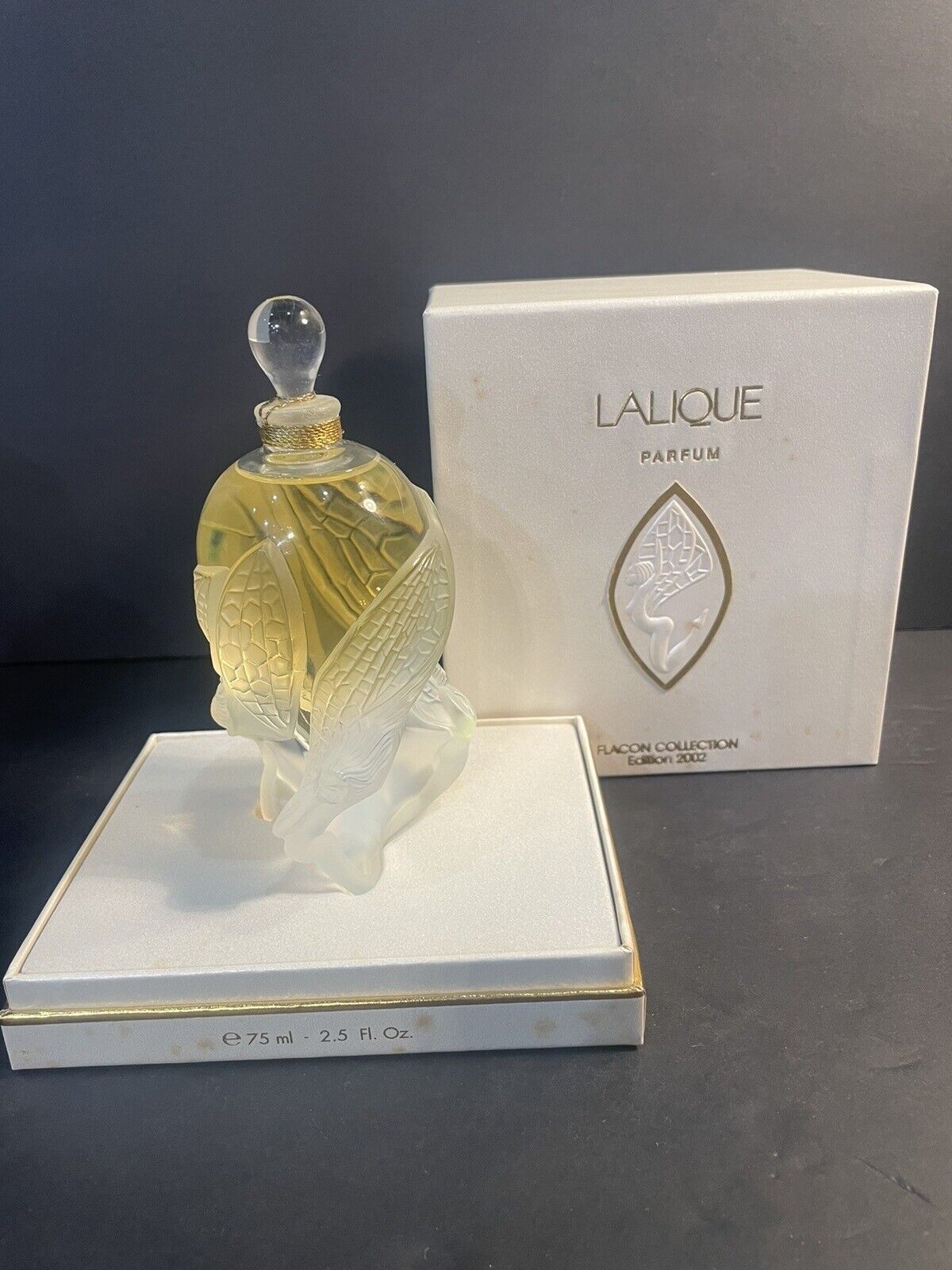 Lalique Limited Edition “Les Elfes” Perfume Bottle 2002 NEW w/Box COA