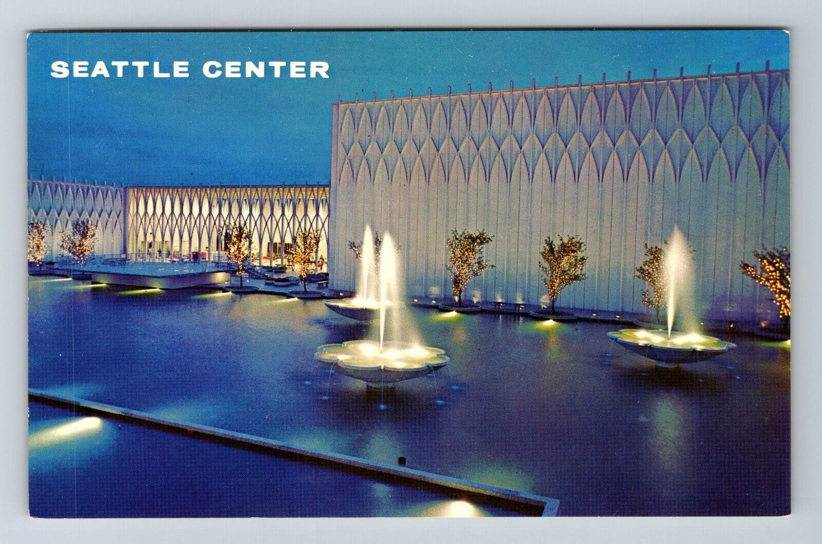 Seattle WA-Washington, Pacific Science Center Fountain, Vintage Postcard