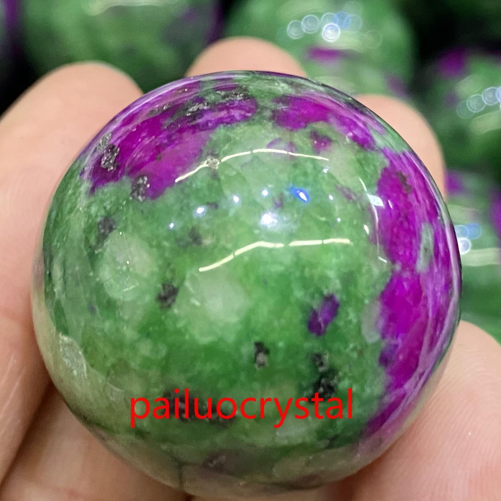 1pc Natural Zoisite Ball Quartz Crystal Sphere Reiki Healing Gem 30mm