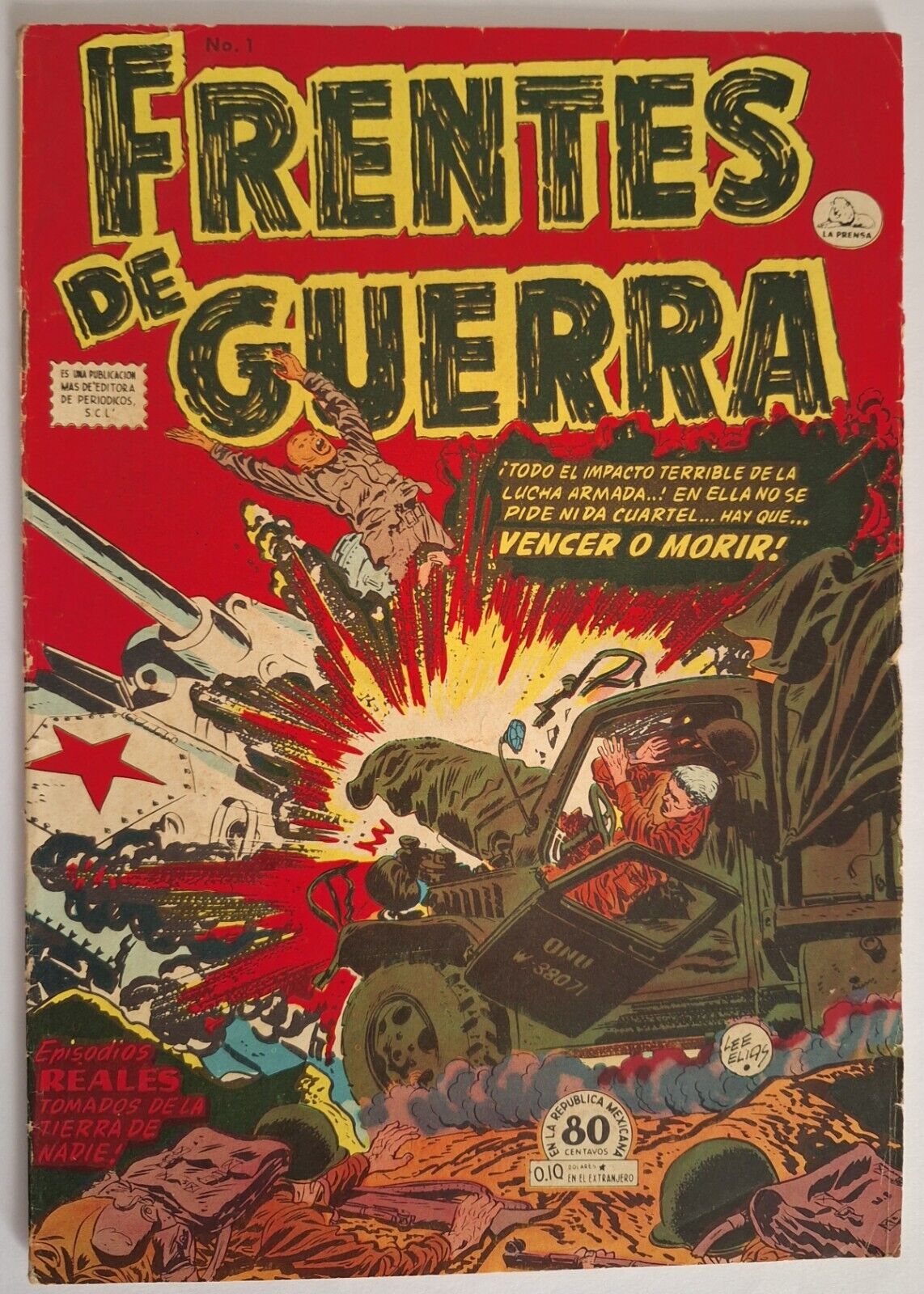 Fighting Fronts #1 Harvey Golden Age spanish Frentes de Guerra #1 La Prensa 1952