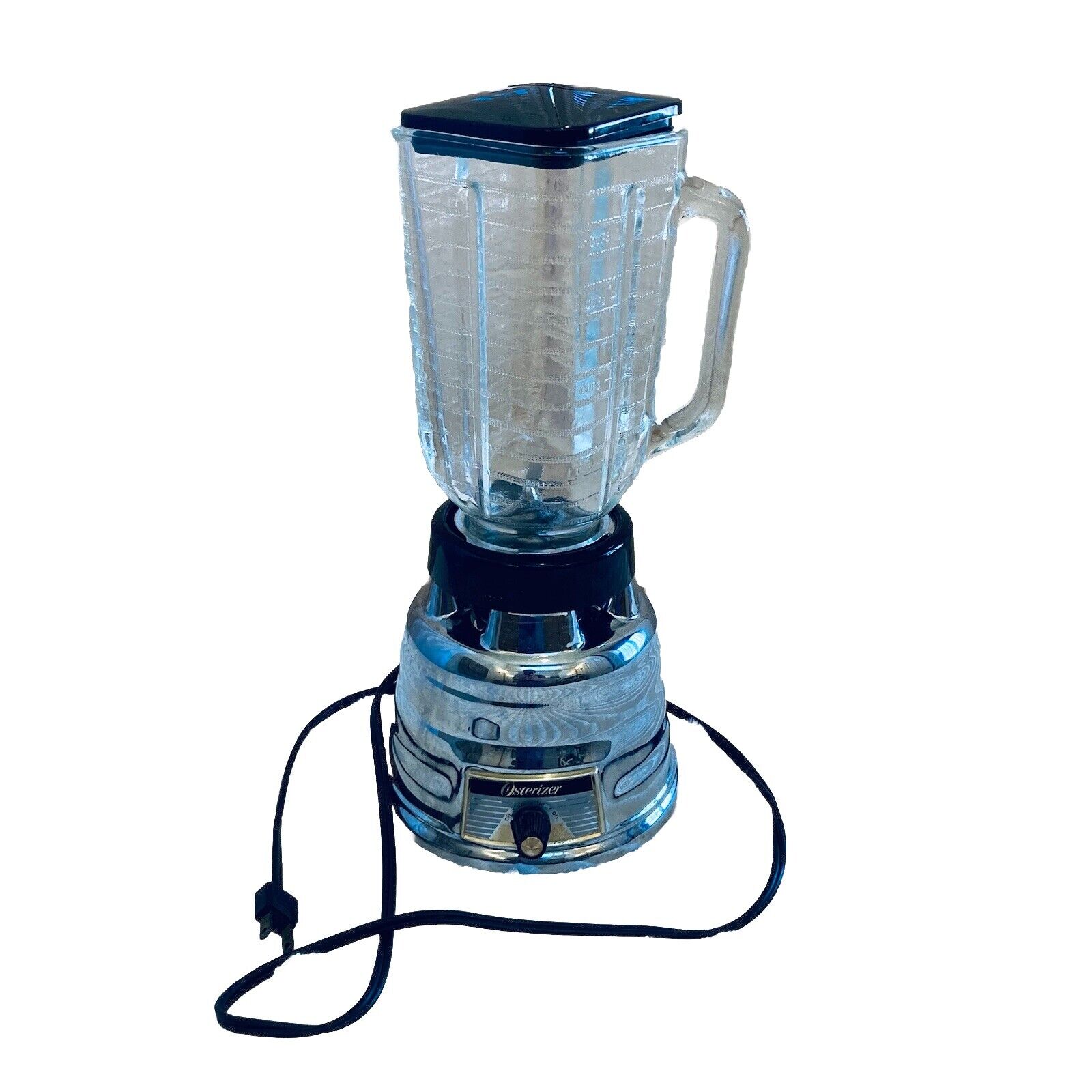 Vintage Osterizer Blender Beehive Chrome Model 235 Glass Jar 4-cup Lid