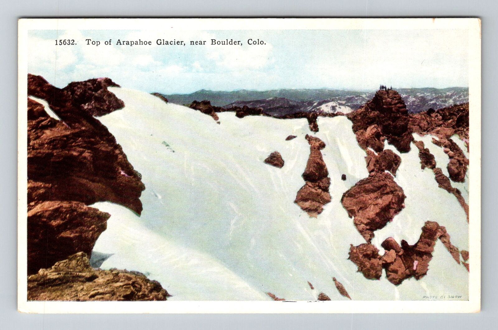 Boulder CO-Colorado, Top of Arapahoe Glacier, Vintage Postcard